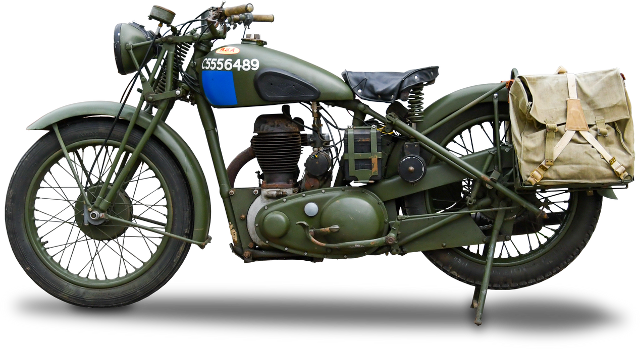 Green Motorcycle Illustration 